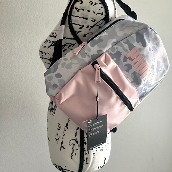 NWT Puma Evercat Rhythm Mini Backpack Pink \ Gray Camo - Picture 2 of 5